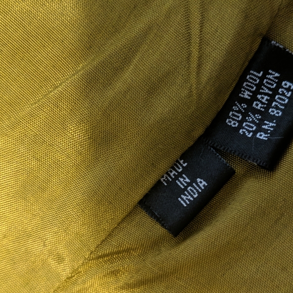 Vintage Wool Blend Embroidered Coat Large Terry K Floral Green Red - Picture 15 of 16